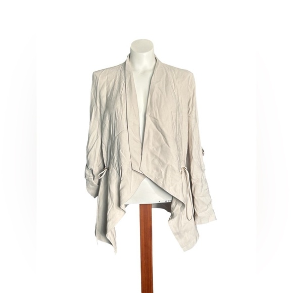 Zara Beige Open Front Cardigan Size Medium - Picture 2 of 8